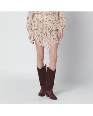 Isabel Marant Lolita Mini Skirt With Floral Print - Pink