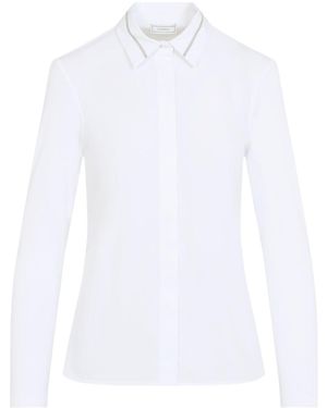 Peserico Bimaterial Shirt - White