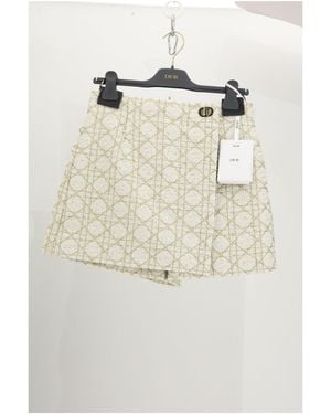 Dior Dior Short/Jupe Db-Tweed Cannage Or - White