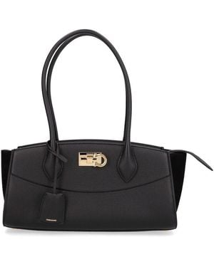 Ferragamo Soft Bag "East West" - Black