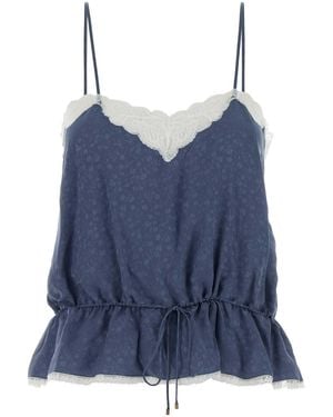 Chloé Air Force Silk Top - Blue