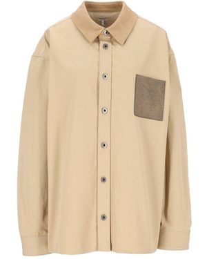 Loewe Cotton Canvas Overshirt - Natural
