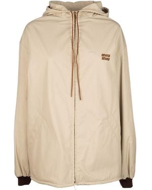 Miu Miu Clothing Jackets - Natural