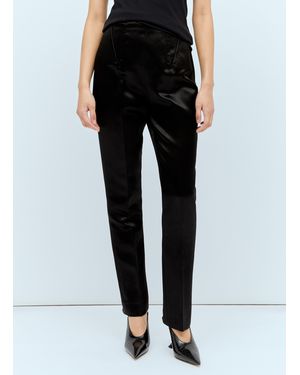 Sportmax Satin Tailored Pants - Black