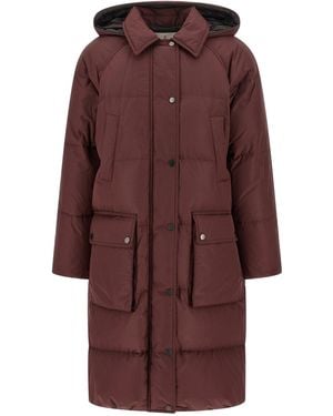 Brunello Cucinelli 'Shiny Zipper Pull' Down Jacket - Purple