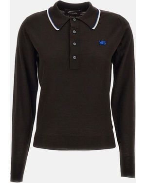 Wales Bonner Long-Sleeved Polo John Smedley For - Black