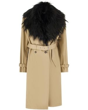 Fendi Clothing Coats - Natural