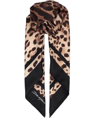 Dolce & Gabbana Dolce & Gabbana Animal-Print Scarf - Black