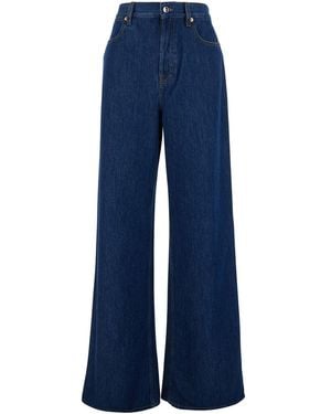 ボトムスその他 GUCCI Two-tone wide-leg jeans with stone-washed treatment Gucci Two-Tone Wide-Leg Jeans With Stone-Washed Treatment in