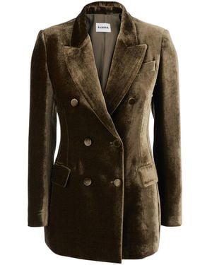 P.A.R.O.S.H. P.A.R.O..H. Double-Breasted Velvet Blazer With Viscose For - Black