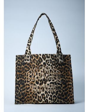 トートバッグ GANNI BANANA PRINT LARGE TOTE BAG Black Large Banana Print Tote | GANNI US