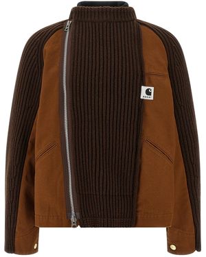 Sacai X Carhartt Wip Capsule Jacket - Brown