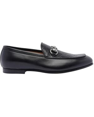 Gucci Gg Loafers With Clamp - Black