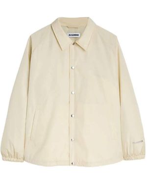 Jil Sander 147 Pd Jacket With Logo - Natural