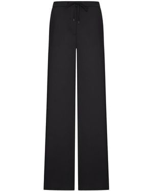 Max Mara Lightweight Wool Canvas Pants - Black
