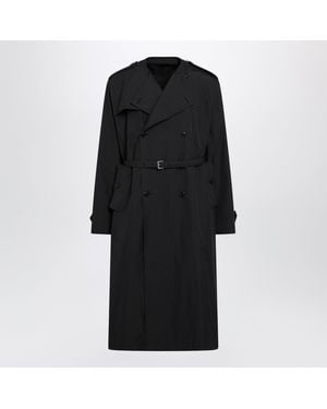 Prada Doublebreasted Cottonblend Trench Coat - Black