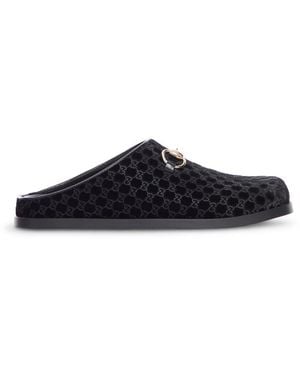 Gucci Mules With Clamp - Black