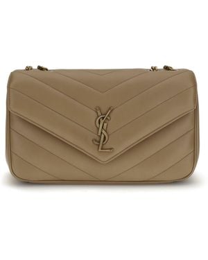 Saint Laurent Loulou Shoulder Bag - Gray