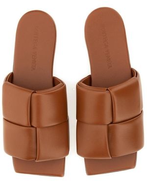 Designer Bottega Veneta Patch Flat Mules for Women - Up to