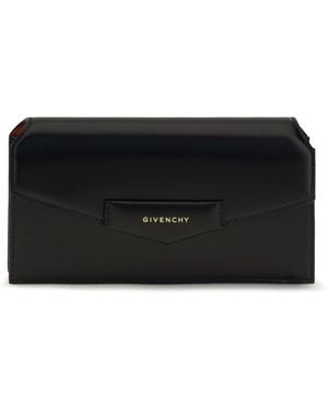 Givenchy Antigona Box Leather Pouch With Chain - Black