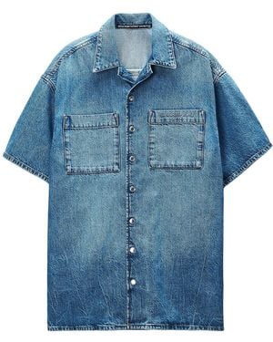 Alexander Wang Boxy Denim Shirt Dress - Blue