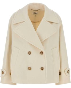 Chloé Wool-Blend Jacket For - Natural