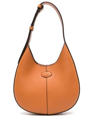【TOD'S直営】SALE！お仕事にも HOBO トートバッグ レザー Woman ブラウン レザー ショッピング トート バッグ ミニ
