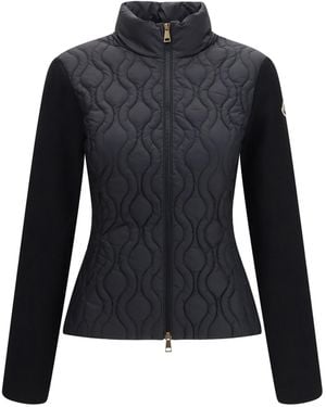 Moncler Cotton Padded Cardigan - Blue