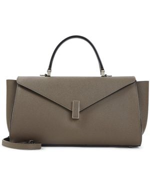 Valextra Khaki Iside Editor Bag - Gray