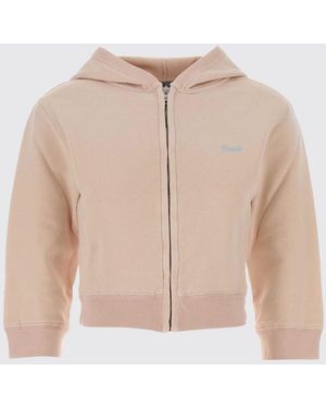 Prada Cropped Cotton Hoodie - Natural