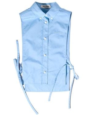 Miu Miu Cotton Shirt - Blue