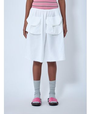 Miu Miu Gathered Skirt - White