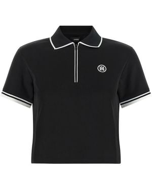 Amiri Zipped Polo Shirt - Black