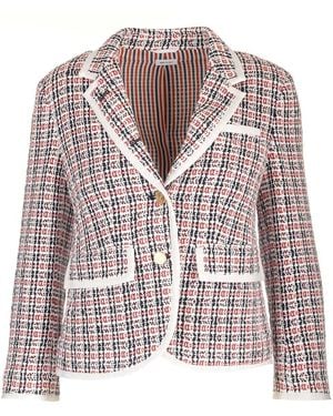 Thom Browne Cotton Tweed Blazer - Pink