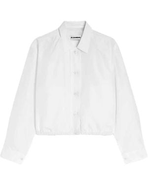 Jil Sander Cropped Blouson Jacket - White