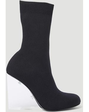 McQueen Shard High Heel Boots - Black