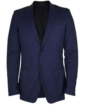 Prada Cotton Button-Down Utility Jacket - Blue