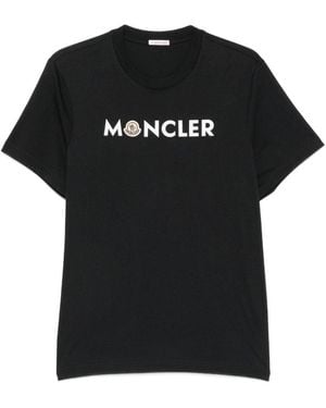 Moncler Logo Cotton T-Shirt - Black