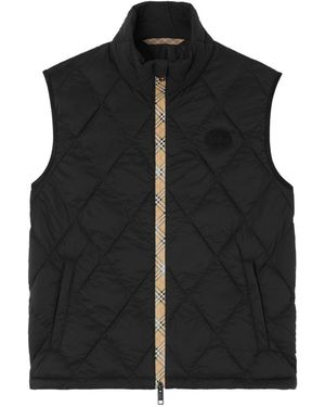 Burberry Acresford Quilted Down Vest - Black
