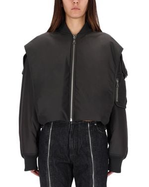 Jean Paul Gaultier Cropped Sports Jacket - Black