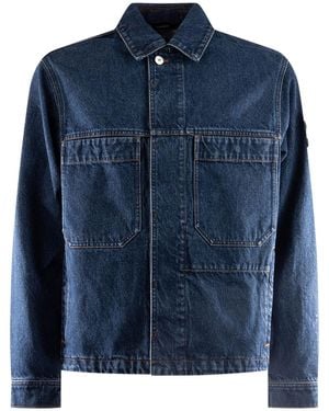 Stone Island Clothing Blazers E Gilets - Blue