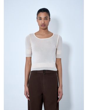 Lemaire Sheer Knit Top - White