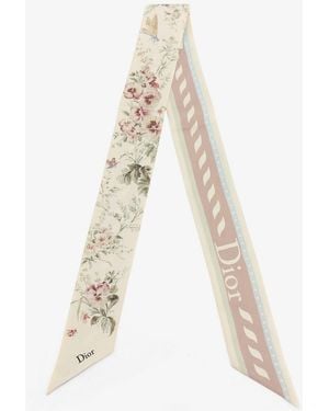 Dior Dior Silk Bandeau With Toile De Jouy Floral Garden Print - White