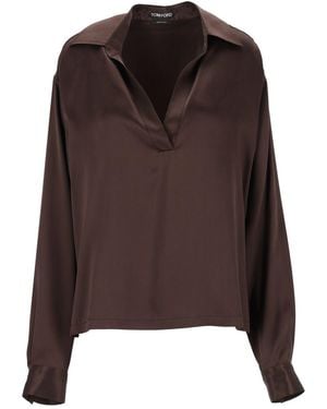 Tom Ford Soft Polo Shirt - Brown