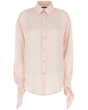 Balenciaga Pastel Satin Shirt - Pink