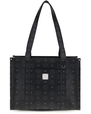 MCM Aren Visetos Tote Bag - Black