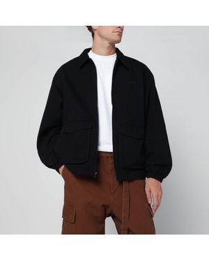 AWAKE NY Zip-Up Overshirt With Logo - Black