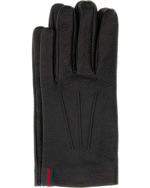 Gucci Leather Gloves - Black