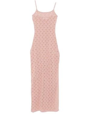 Marine Serre Knitted Dresses - Pink