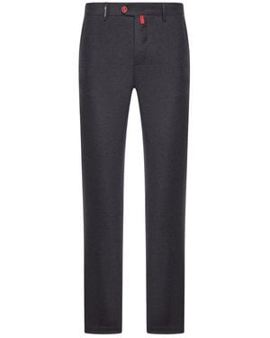 Kiton Tailored Wool Pants - Blue